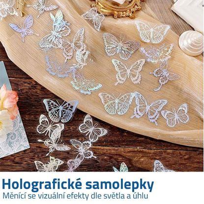 Holografické samolepky motýlci 