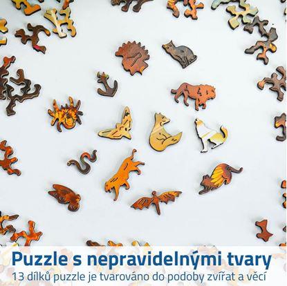 Obrázek Dřevěné puzzle s nepravidelnými tvary