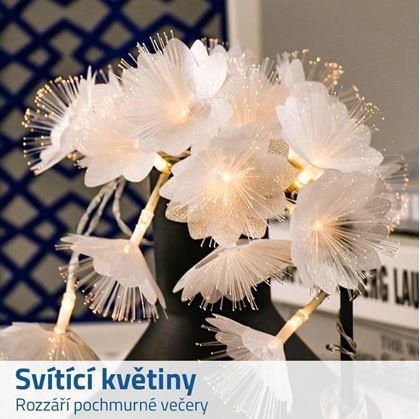 LED světelný řetěz - květy