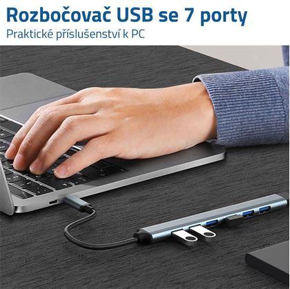 Víceportový adaptér USB-C 7 v 1