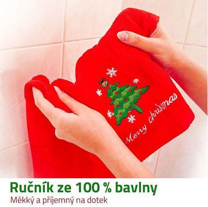 Vánoční ručník 100 % bavlna - stromeček